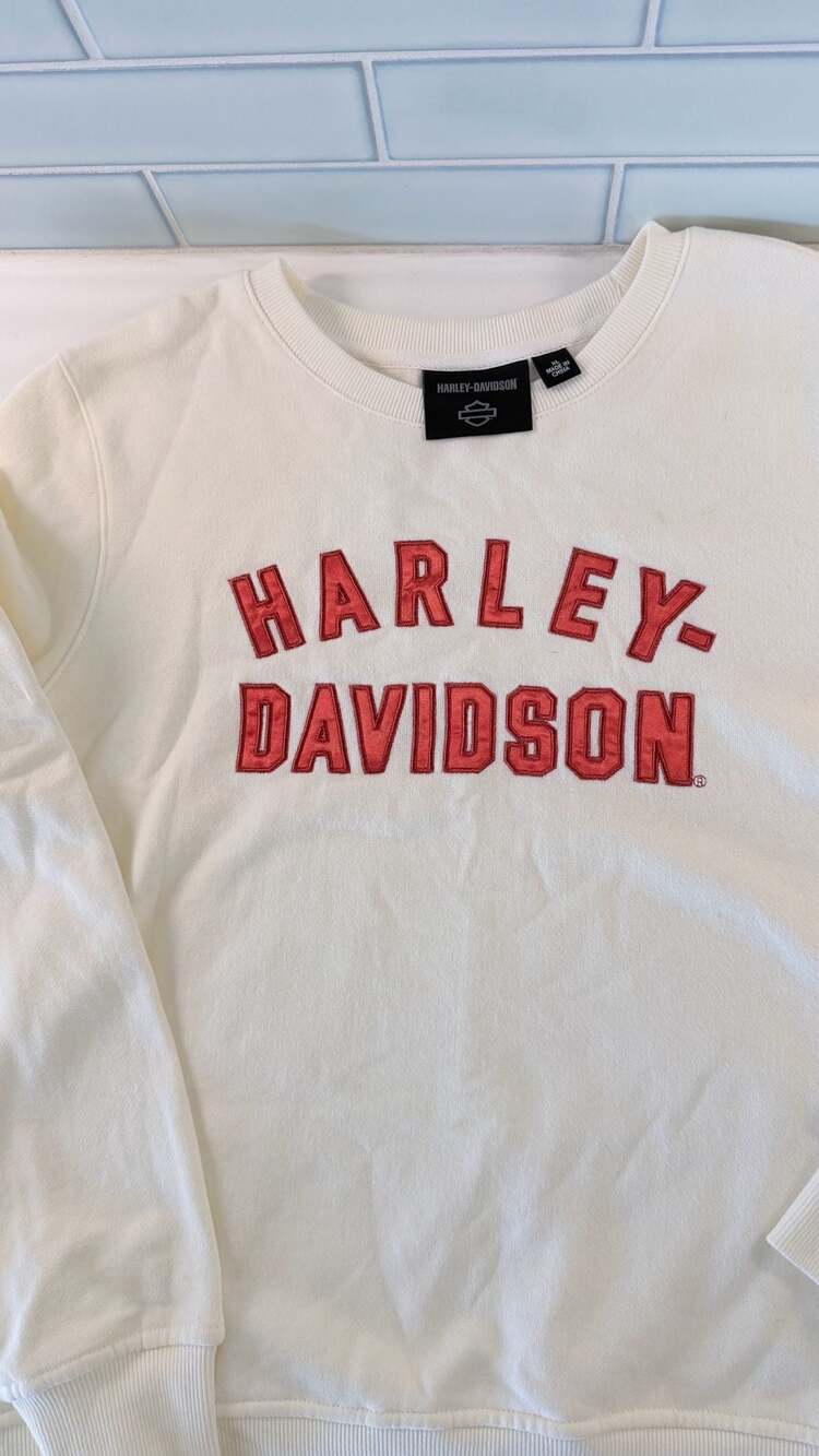 Harley Davidson Women's Applique Crewneck Pullover Sweatshirt XL